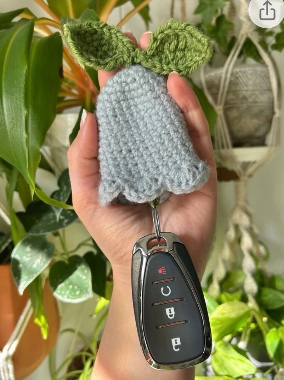 Handmade Crochet Tulip Key-holder